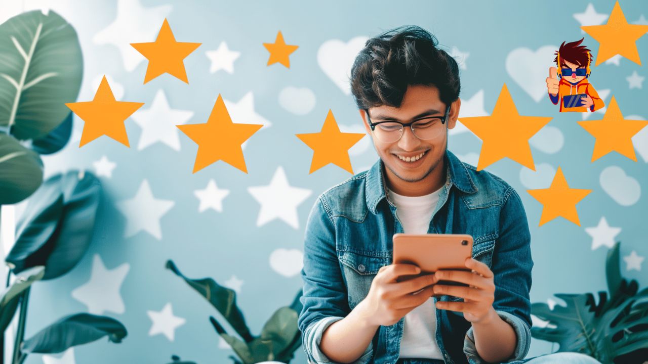 Customers leaving reviews on a digital platform using a review widget to boost conversions.