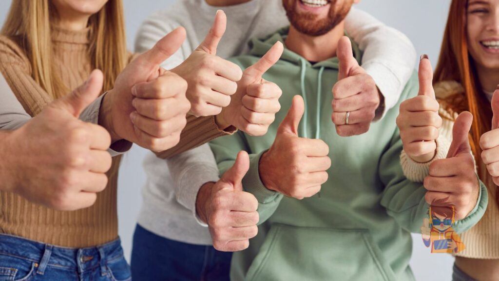 Customers leaving positive reviews