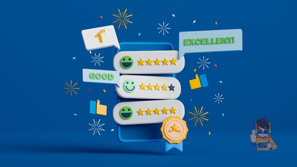Engaging review section on a website